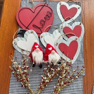 Heart-Shaped Table Decor with Love Sign